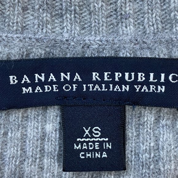 Banana Republic Cashmere Wool Blend Faux Wrap Sweater Balletcore Quiet Luxury-XS - Picture 10 of 13